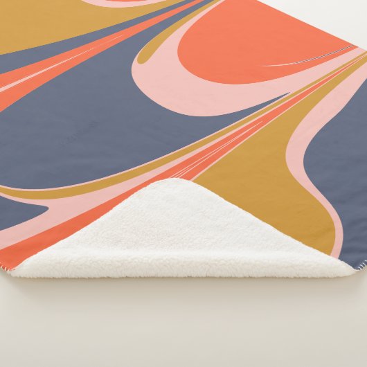 Fett Abstraktes Marmorbild Grafische Designmalerei Sherpadecke (3/4)