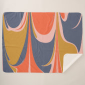 Fett Abstraktes Marmorbild Grafische Designmalerei Sherpadecke (Vorderseite (Horizontal))