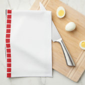 Fett Abstraktes Schwarz-weißes und rotes Muster Handtuch (Viertel Falte)