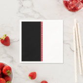 Fett Abstraktes Schwarz-weißes und rotes Muster Serviette (Beispiel)