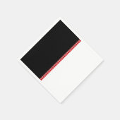 Fett Abstraktes Schwarz-weißes und rotes Muster Serviette (Ecke)