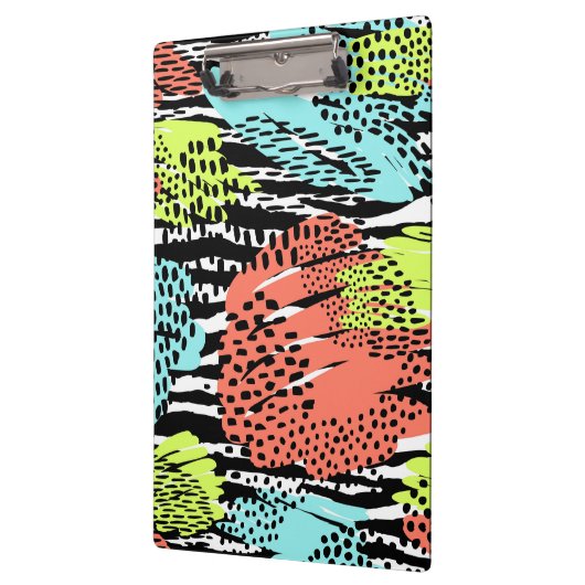 Fett Abstraktes Tiermuster Klemmbrett (Links)