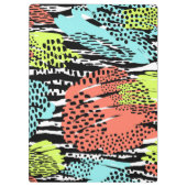 Fett Abstraktes Tiermuster Klemmbrett (Rückseite)