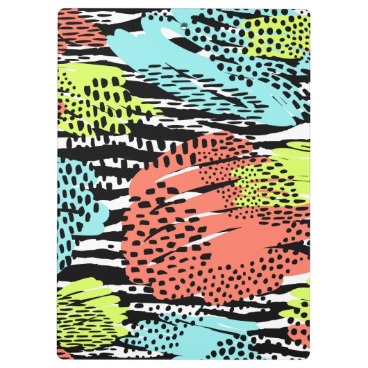 Fett Abstraktes Tiermuster Klemmbrett (Rückseite)