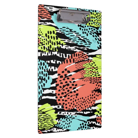 Fett Abstraktes Tiermuster Klemmbrett (Rechts)