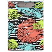 Fett Abstraktes Tiermuster Klemmbrett (Vorderseite)