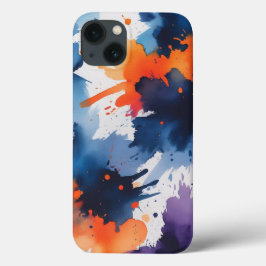 Fett Abstraktes Watercolor Splash iPhone Case