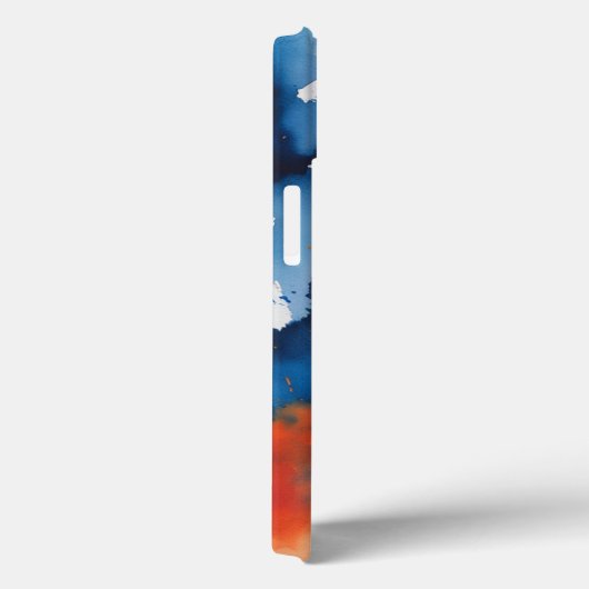 Fett Abstraktes Watercolor Splash iPhone Case (Rückseite / Rechts)