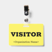 Fett-Abzeichen "VISITOR" Ausweis (Vorderseite mit Clip)