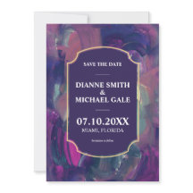 Fett-Acrylmalerei Save the Date Einladung