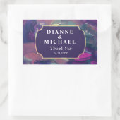 Fett-Acrylmalerei Save the Date Rechteckiger Aufkleber (Tasche)