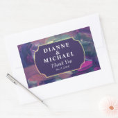 Fett-Acrylmalerei Save the Date Rechteckiger Aufkleber (Umschlag)