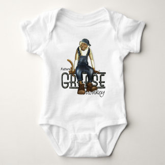 Fett-Affe-Mechaniker-Baby-T-Shirts Baby Strampler