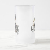 Fett-Affe-Mechaniker-humorvolle Bier-Tasse Mattglas Bierglas (Mittel)