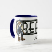 Fett-Affe-Mechaniker-humorvolle Kaffee-Tasse Tasse (Vorderseite Links)