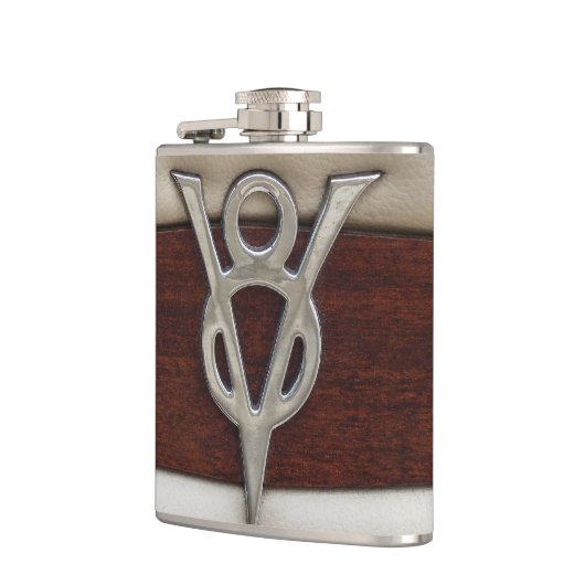 Fett-Affev8-Motor-Emblem Flachmann (Links)