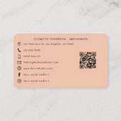 Fett Afrozentric Black Woman Hair Salon Branding Visitenkarte (Rückseite)