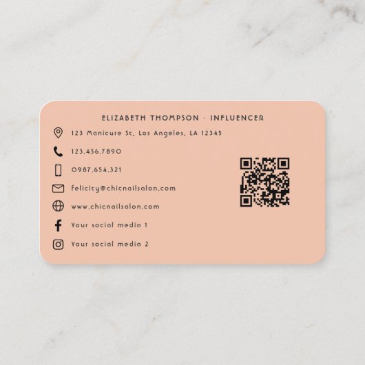 Fett Afrozentric Black Woman Hair Salon Branding Visitenkarte (Rückseite)