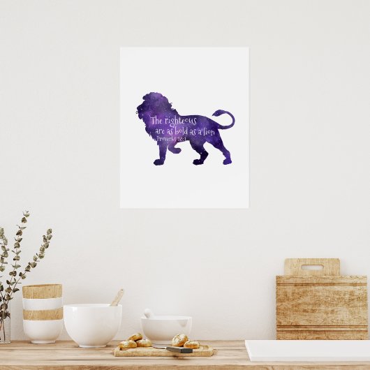 Fett als Löwe - Bibelverse Poster (Küche)