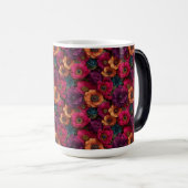 Fett Anemonen Muster Absolvent Kaffee Verwandlungstasse (VorderseiteRechts)