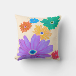 Fett angestrichene blühende Blume Kissen