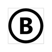 Fett anpassbarer Letter mit Circle Frame Border Gummistempel (Prägung)