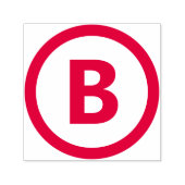Fett anpassbarer Letter mit Circle Frame Border Permastempel (Design)