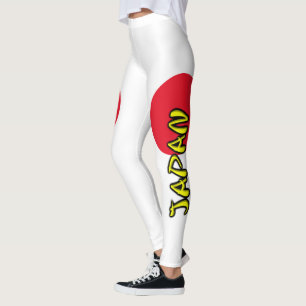 Fett-Anweisung japanische Flagge Leggings