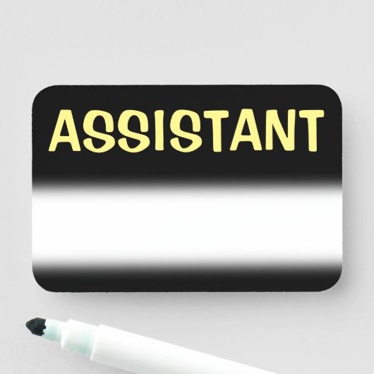 Fett "ASSISTANT Name Tag Namensschild (Beispiel)