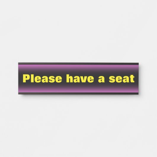 Fett, auffällig "Bitte haben Sie Platz" Türschild (Vorderseite )