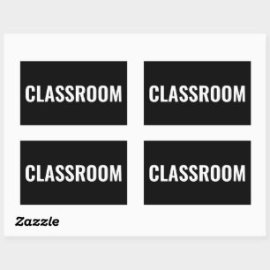 Fett-Aufkleber des CLASSROOM-Etiketts in rechtecki Rechteckiger Aufkleber
