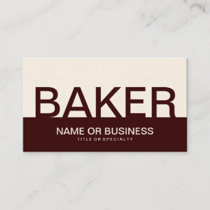 Fett BAKER (Farbe anpassbar) Visitenkarte