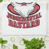 Fett Bartgeist Bastard Unglaublich witzig Santa Geschirrtuch (Gefaltet)