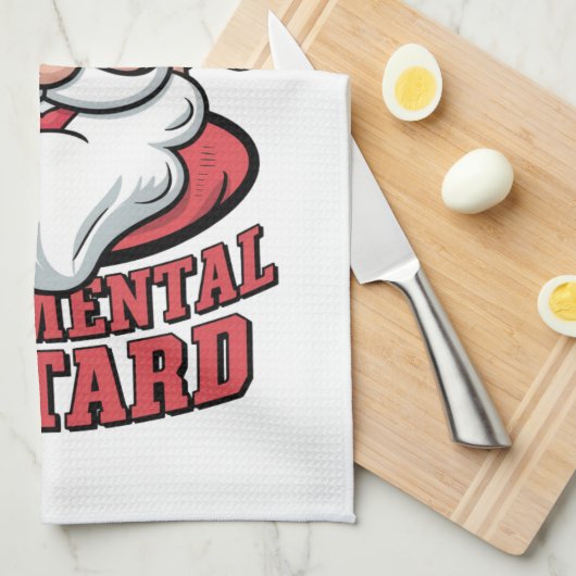 Fett Bartgeist Bastard Unglaublich witzig Santa Geschirrtuch (Viertel Falte)