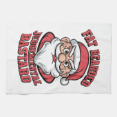 Fett Bartgeist Bastard Unglaublich witzig Santa Geschirrtuch (Horizontal)