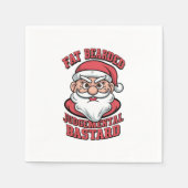 Fett Bartgeist Bastard Unglaublich witzig Santa Serviette (Vorderseite)
