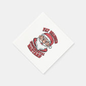 Fett Bartgeist Bastard Unglaublich witzig Santa Serviette (Ecke)