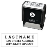 Fett Basic Block Custom-Rücksendeadresse Permastempel (Beispiel)