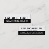 fett BASKETBALL (farbanpassbar) Mini Visitenkarte (Vorne/Hinten)