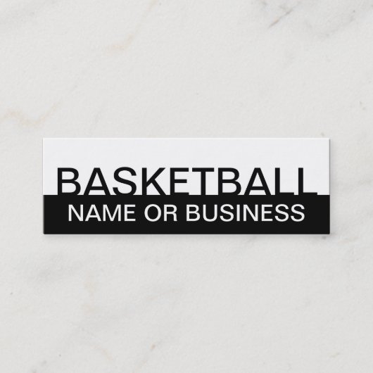fett BASKETBALL (farbanpassbar) Mini Visitenkarte (Vorderseite)