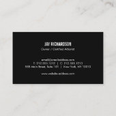 Fett-Baumservice-Logo grün/grau Visitenkarte (Rückseite)