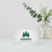 Fett-Baumservice-Logo grün/grau Visitenkarte (Stehend Vorderseite)