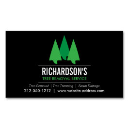 Fett-Baumservice-Logo grün/schwarz Magnetische Visitenkarte