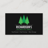 Fett-Baumservice-Logo grün/schwarz Visitenkarte (Vorderseite)