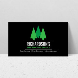 Fett-Baumservice-Logo grün/schwarz Visitenkarte