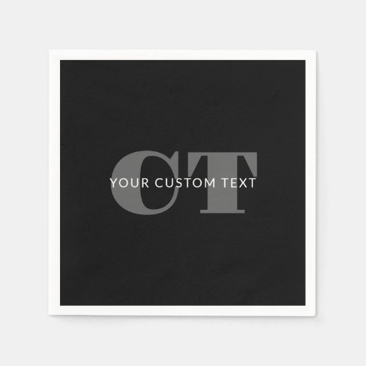 Fett bearbeitbarer Text für Unternehmen oder Gebur Serviette (Vorderseite)