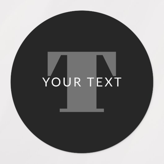 Fett bearbeitbarer Text | Schwarz-weiß & grau Etiketten (Design 2)