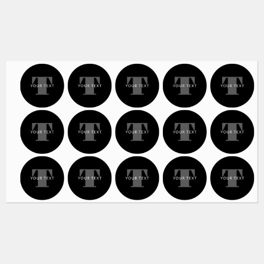 Fett bearbeitbarer Text | Schwarz-weiß & grau Etiketten (Blatt)