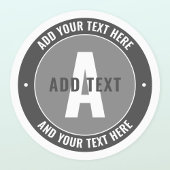 Fett bearbeitbarer Text und Monogramm | Grau und W Etiketten