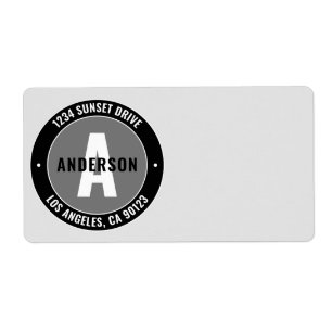 Fett bearbeitbarer Text und Monogramm   Schwarz-we